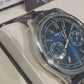 Patek Philippe Complications - Chronograph - 39 MM - Platinum - Blue Baguette Dial - Leather Bracelet - 5170P-001