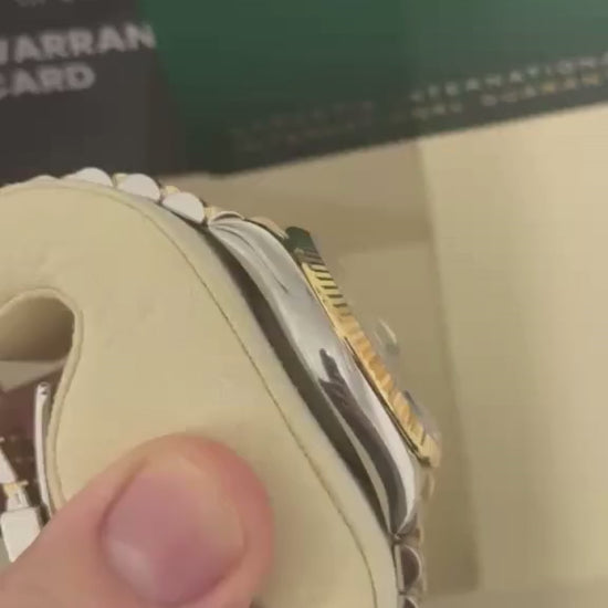 Rolex Stainless Steel And Yellow Gold Datejust - 36 MM - Jubilee Bracelet - Fluted Bezel - Olive Green Roman Dial - 126233-0025