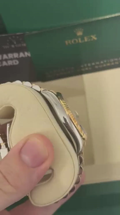 Rolex Stainless Steel And Yellow Gold Datejust - 36 MM - Jubilee Bracelet - Fluted Bezel - Olive Green Roman Dial - 126233-0025