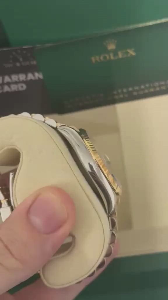 Rolex Stainless Steel And Yellow Gold Datejust - 36 MM - Jubilee Bracelet - Fluted Bezel - Olive Green Roman Dial - 126233-0025