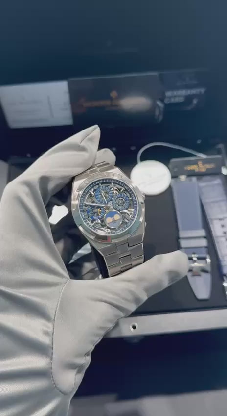 Vacheron Constantin Overseas Perpetual White Gold 41.5 mm - White Gold- Skeleton Dial - 4300V/120G-B946