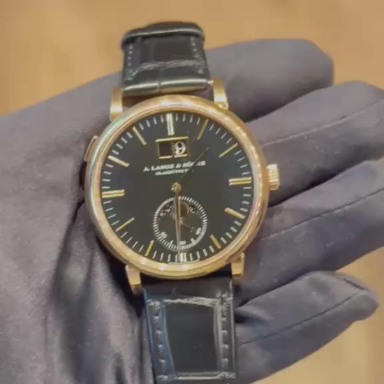 A.Lange & Söhne Saxonia Moonphase - 40 MM - Rose Gold - Black Dial - 384.031