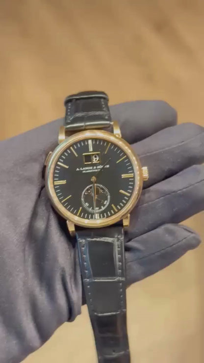A.Lange & Söhne Saxonia Moonphase - 40 MM - Rose Gold - Black Dial - 384.031