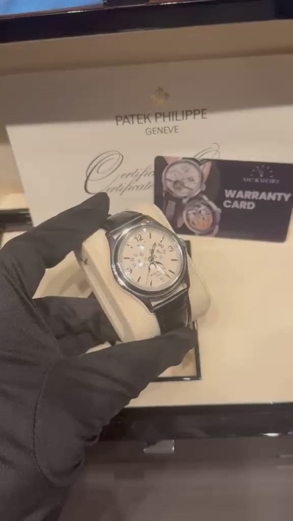 Patek Philippe Complications - Annual Calendar and Moonphase - White Gold - 39 MM - 5146G-001