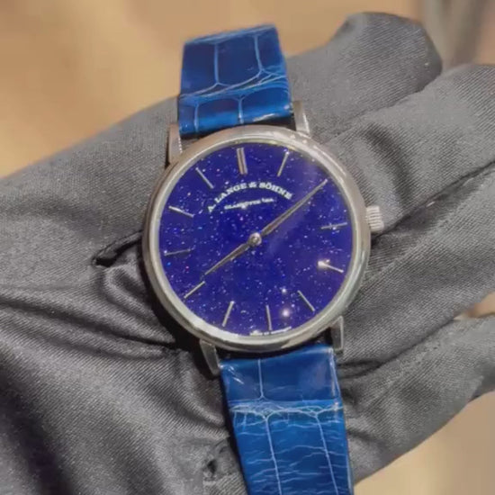A.Lange & Söhne Saxonia Thin - 37 MM - White Gold - Blue Dial - 205.086