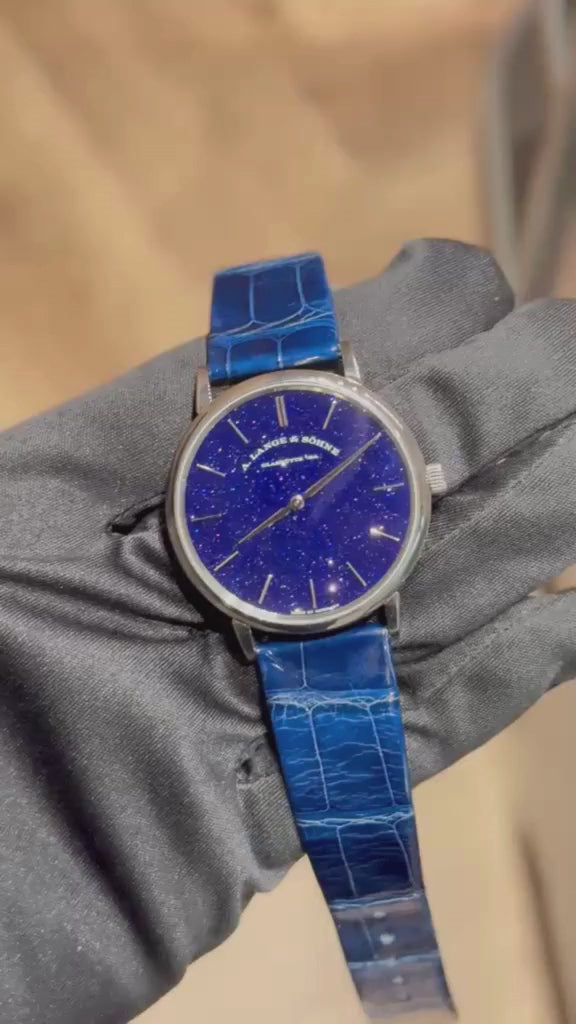 A.Lange & Söhne Saxonia Thin - 37 MM - White Gold - Blue Dial - 205.086