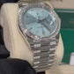 Rolex Presidential Platinum Day-Date 40MM - President Bracelet Watch - Ice Blue Baguette Diamond Dial - 228396TBR-0002