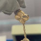 Van Cleef & Arpels Vintage Alhambra Bracelet - 18k Yellow Gold - Diamond - 5 Motifs - Tw. 1 ct - VCARP4KN00