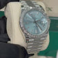 Rolex Presidential Platinum Day-Date 40MM - President Bracelet Watch - Ice Blue Baguette Diamond Dial - 228396TBR-0002