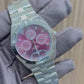 Vacheron Constantin Overseas Chronograph White Gold 41.5 MM - White Gold Bracelet - Burgundy Dial - 4300V/220G-H151
