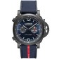 Panerai Luminor Carbotech 44 MM - Blue Rubber Strap - Blue Sun-brushed Dial - PAM01519