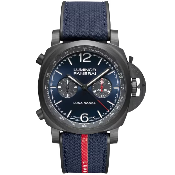 Panerai Luminor Carbotech 44 MM - Blue Rubber Strap - Blue Sun-brushed Dial - PAM01519