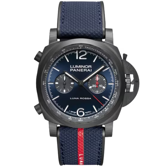 Panerai Luminor Carbotech 44 MM - Blue Rubber Strap - Blue Sun-brushed Dial - PAM01519