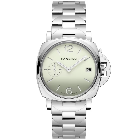 Panerai Luminor Due Stainless Steel 38 MM - Steel Bracelet - Light Green Dial - PAM01311