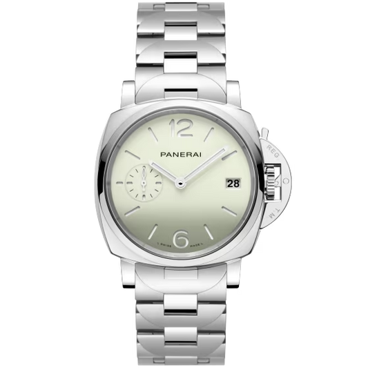 Panerai Luminor Due Stainless Steel 38 MM - Steel Bracelet - Light Green Dial - PAM01311