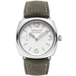Panerai Radiomir Stainless Steel 45 MM - Scamosciato Black Alligator Strap - White Dial - PAM01384