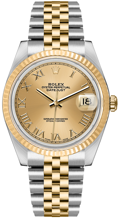 Rolex Datejust - 36 MM - Steel And Yellow Gold - 16233 chr nyc watcher nyc watches