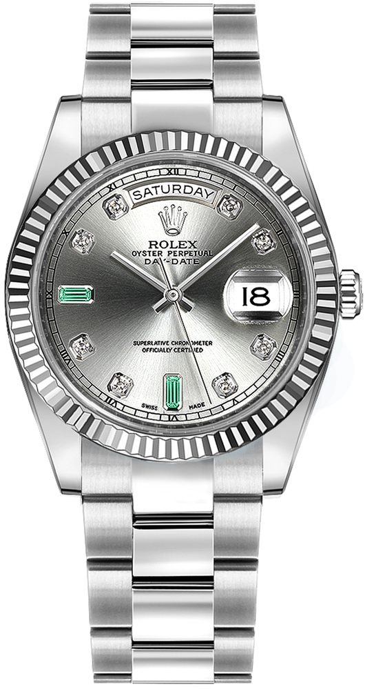 Rolex Day-Date - 36 MM - White Gold - 118239-0271 nyc watcher nyc watches