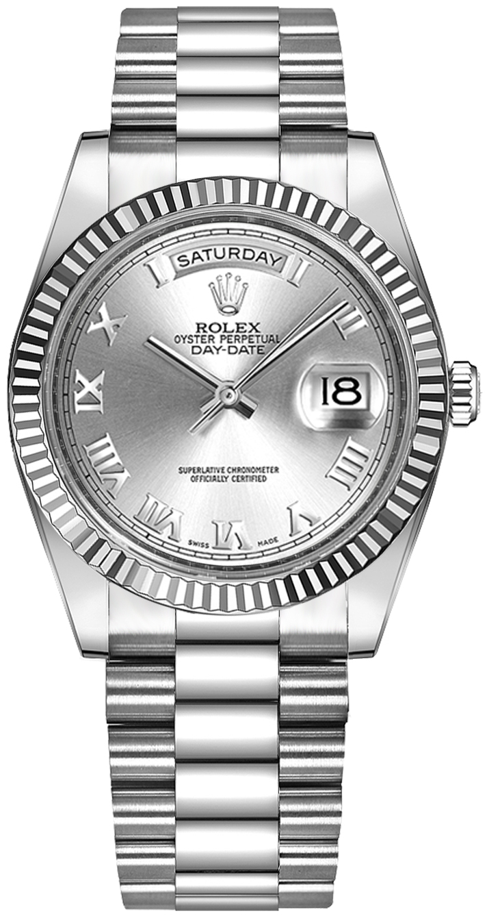 Rolex Day-Date - 36 MM - White Gold - 118239-0082 nyc watcher nyc watches