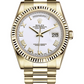 Rolex Presidential Yellow Gold Gold Day-Date 36 MM - President Bracelet Watch - Fluted Bezel - White Roman Dial - 118238