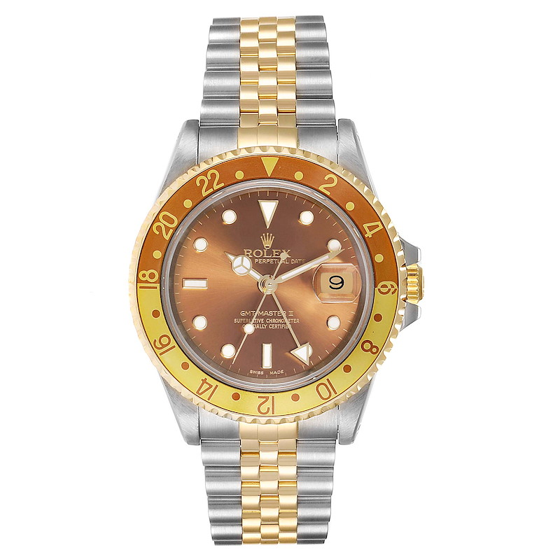 Rolex GMT-Master II - 40MM - Steel & Yellow Gold - Brown Dial - 16713brj