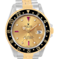 Rolex GMT-Master II - 40MM - Steel &amp; Yellow Gold - Black Bezel - Champagne Serti Dial - 16713bcsj