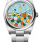 Rolex Stainless Steel Oyster Perpetual Watch - 36 MM - Oyster bracelet - Domed Bezel - Blue Artistic Dial - 126000-0009