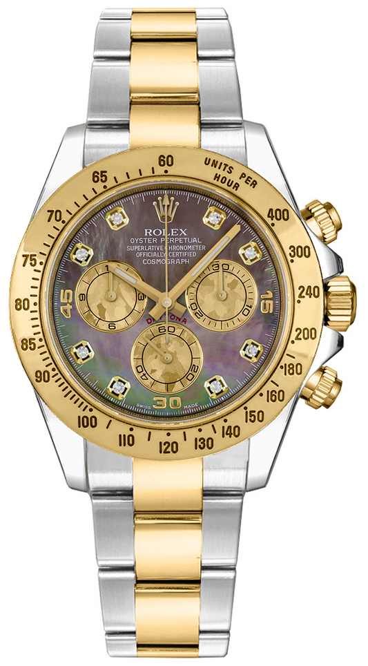 Rolex Cosmograph Daytona - 40 MM - Yellow Gold and Steel - 116523 bkmopd nyc watcher nyc watches