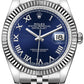 Rolex Datejust - 36 MM - Steel - Blue Roman Dial - White Gold Fluted Bezel - Jubilee - 116234