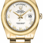 Rolex Presidential Yellow Gold Day-Date 36MM - President Bracelet Watch - White Roman Dial - 118208 PWR