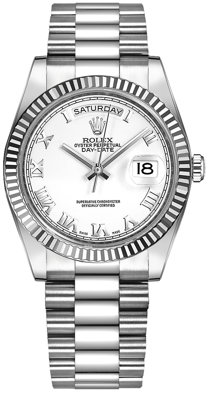 Rolex Day-Date - 36 MM - White Gold - 118239-0077 nyc watcher nyc watches