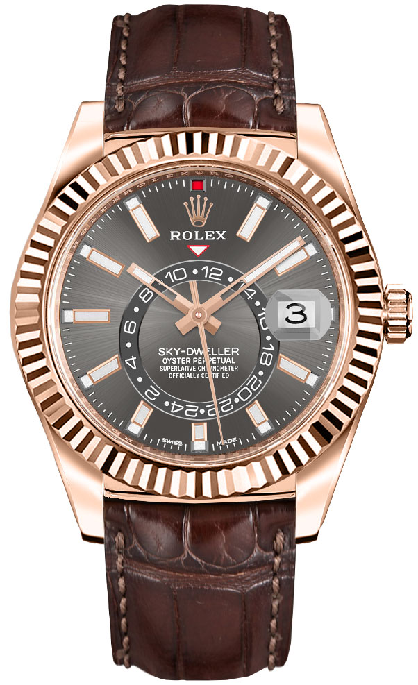 Rolex Sky Dweller - 42 MM - Rose Gold - 326135-0008 nyc watcher nyc watches