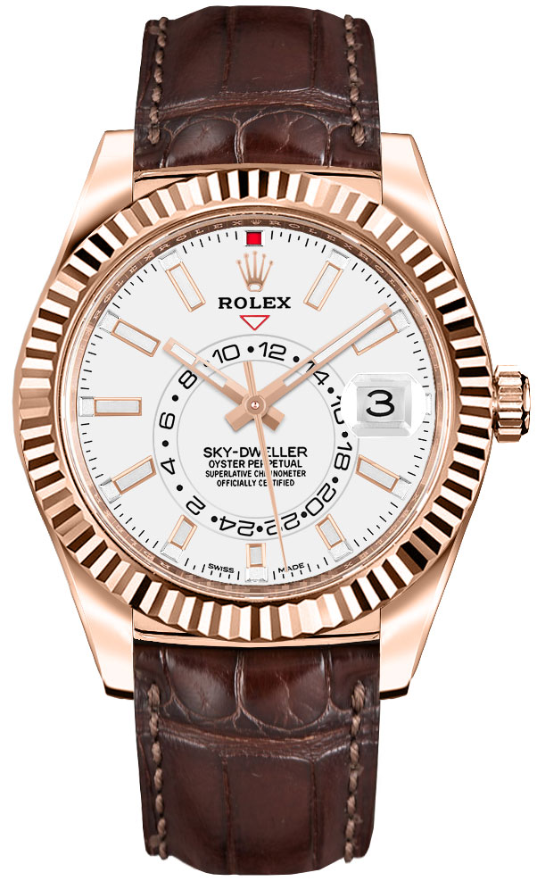 Rolex Sky Dweller - 42 MM - Rose Gold - 326135-0006 nyc watcher nyc watches