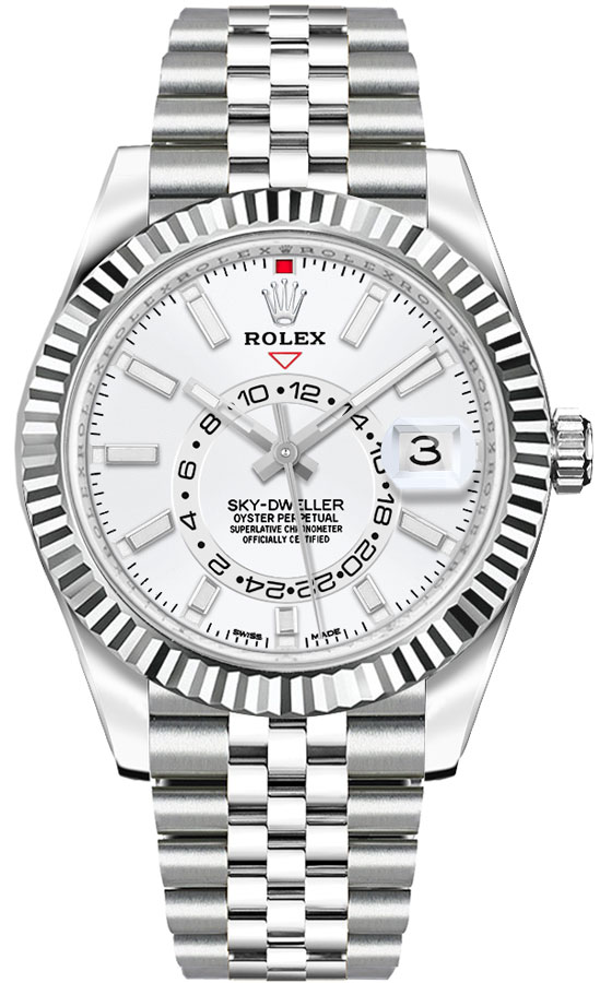 Rolex Sky Dweller - 42 MM - Steel  & White Gold - M326934-0002 nyc watcher nyc watches