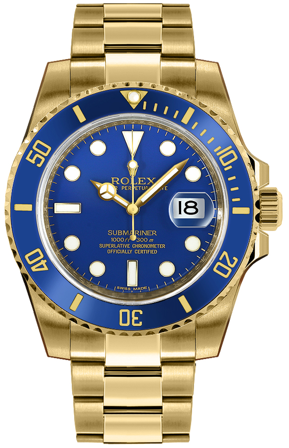 Rolex Submariner - Yellow Gold - 41 MM - 116613LB-0005 nyc watcher nyc watches