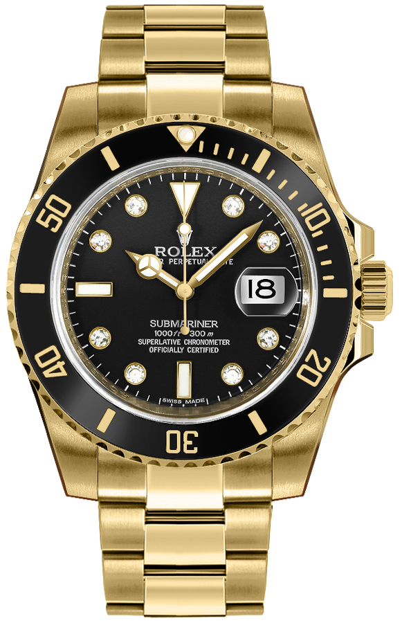 Rolex Submariner - Yellow Gold - 41 MM - 116618LN nyc watcher nyc watches