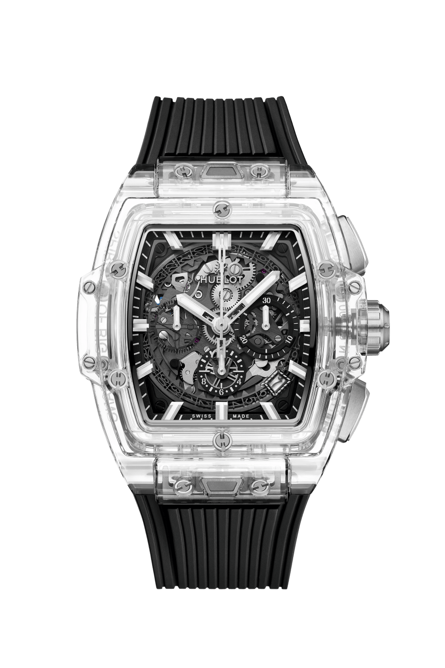 Hublot Spirit of Big Bang Magic Sapphire 42 MM - Black Rubber Strap - Sapphire Crystal Dial - 642.JX.0170.RX