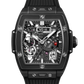 Hublot Spirit of Big Bang Meca-10 Black Magic 45 MM - Black Rubber Strap - Matte Black Skeleton Dial - 614.CI.1170.RX