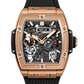 Hublot Spirit of Big Bang Meca-10 King Gold 45 MM - Black Rubber Strap - Matte Black Skeleton Dial - 614.OX.1180.RX