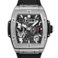 Hublot Spirit of Big Bang Meca-10 Titanium 45 MM - Black Rubber Strap - Matte Black Skeleton Dial - 614.NX.1170.RX