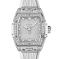 Hublot Spirit of Big Bang Titanium White Full Pave 39 MM - White Rubber Strap - Diamond Bezel - Titanium Diamond Dial - 662.NE.9000.RW.1604