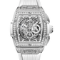 Hublot Spirit of Big Bang Titanium White Pave 42 MM - White Rubber Strap - Diamond Bezel - Sapphire Crystal Dial - 642.NE.2010.RW.1604