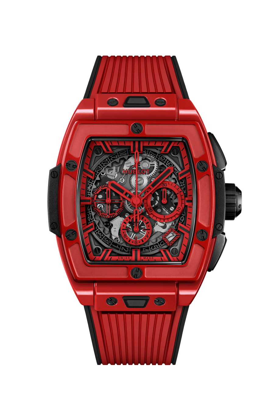 Hublot Spirit of Big Bang Red Magic 42 MM - Black and Red Rubber Strap - Sapphire Crystal Dial - 642.CF.0113.RX