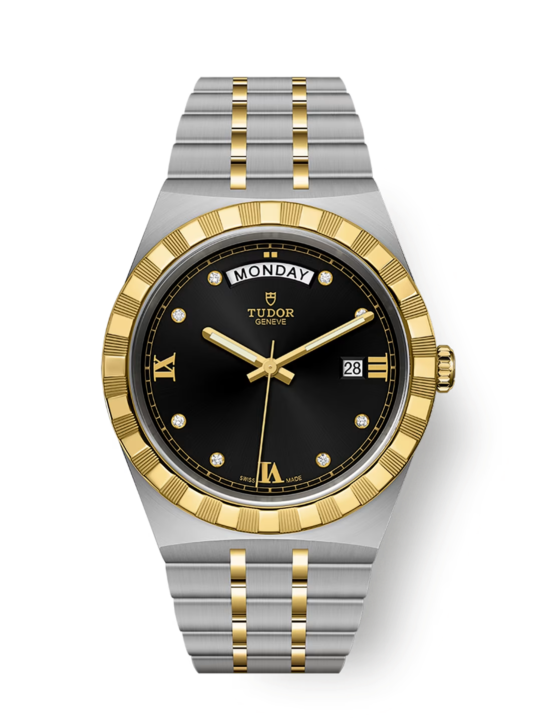 Tudor Royal - 41 MM - Steel & Yellow Gold - Black Roman Diamond Dial - M28603-0005