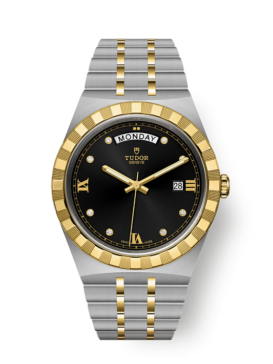 Tudor Royal - 41 MM - Steel & Yellow Gold - Black Roman Diamond Dial - M28603-0005