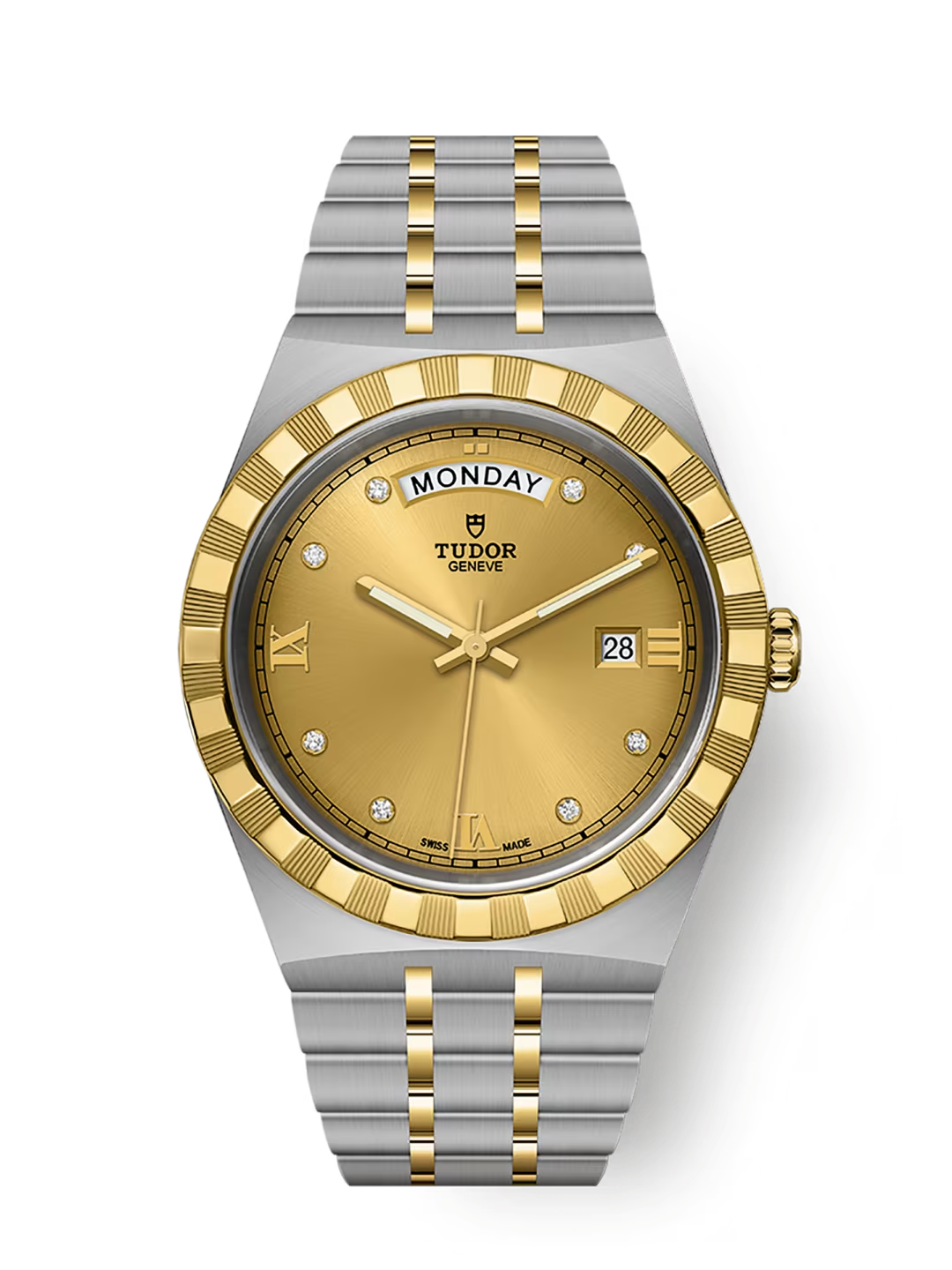 Tudor Royal - 41 MM - Steel & Yellow Gold - Champagne Roman Diamond Dial - M28603-0006