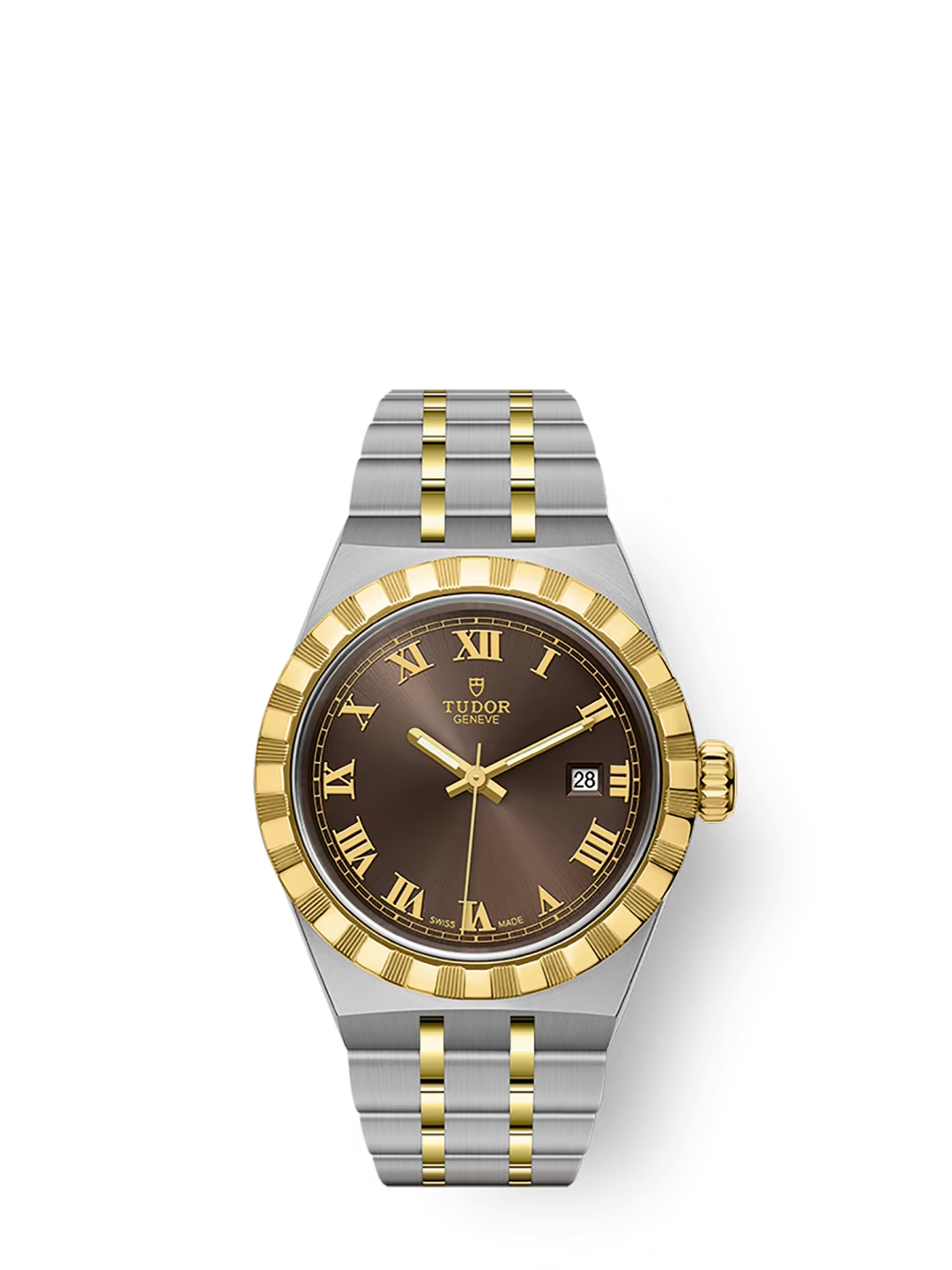 Tudor Royal - 38 MM - Steel & Yellow Gold - Chocolate Roman Dial - M28503-0007