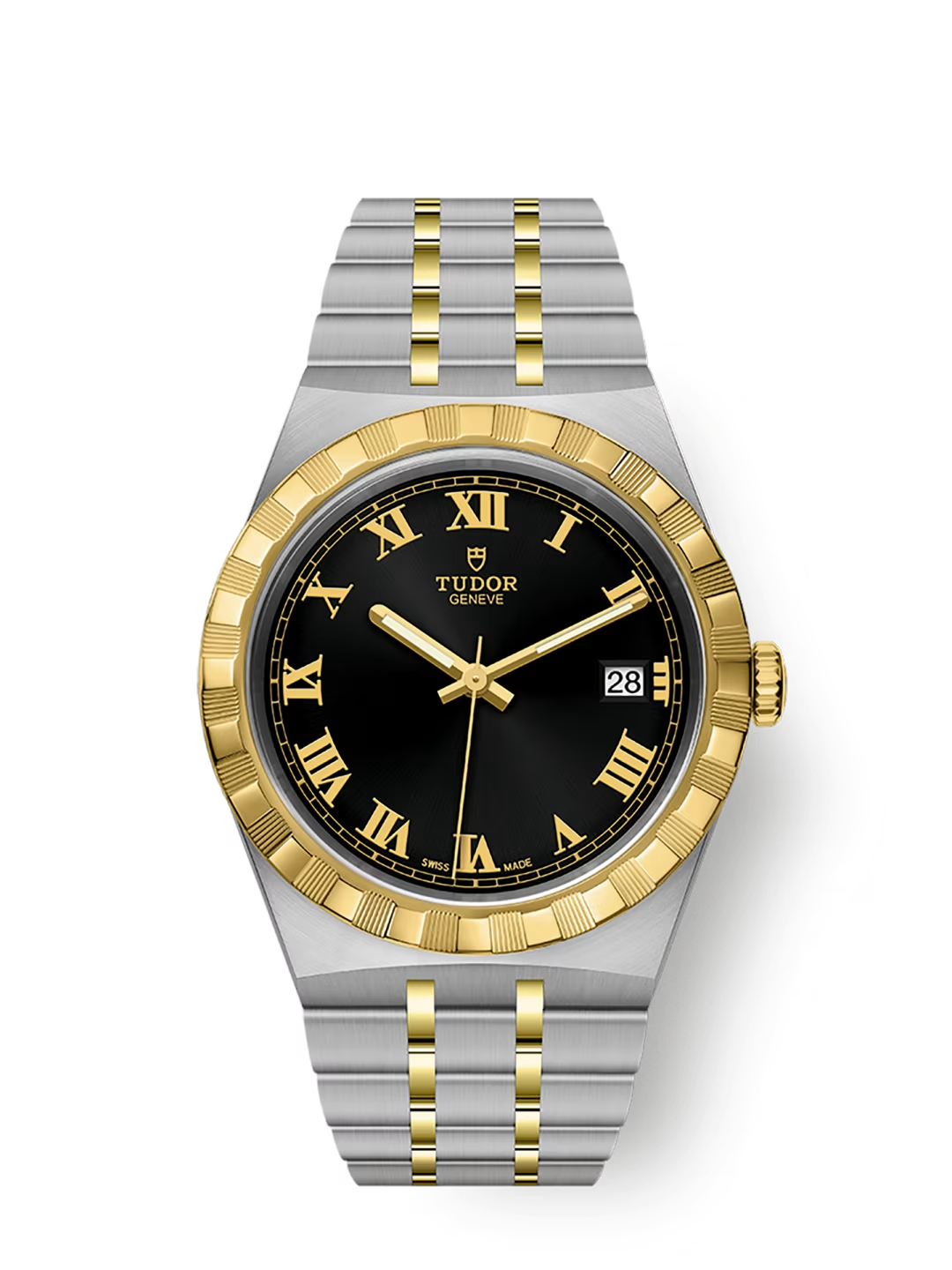 Tudor Royal - 38 MM - Steel & Yellow Gold - Black Roman Dial - M28503-0006