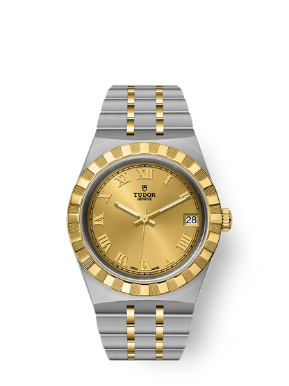 Tudor Royal - 28 MM - Steel & Yellow Gold - Champagne Roman Dial - M28303-0004