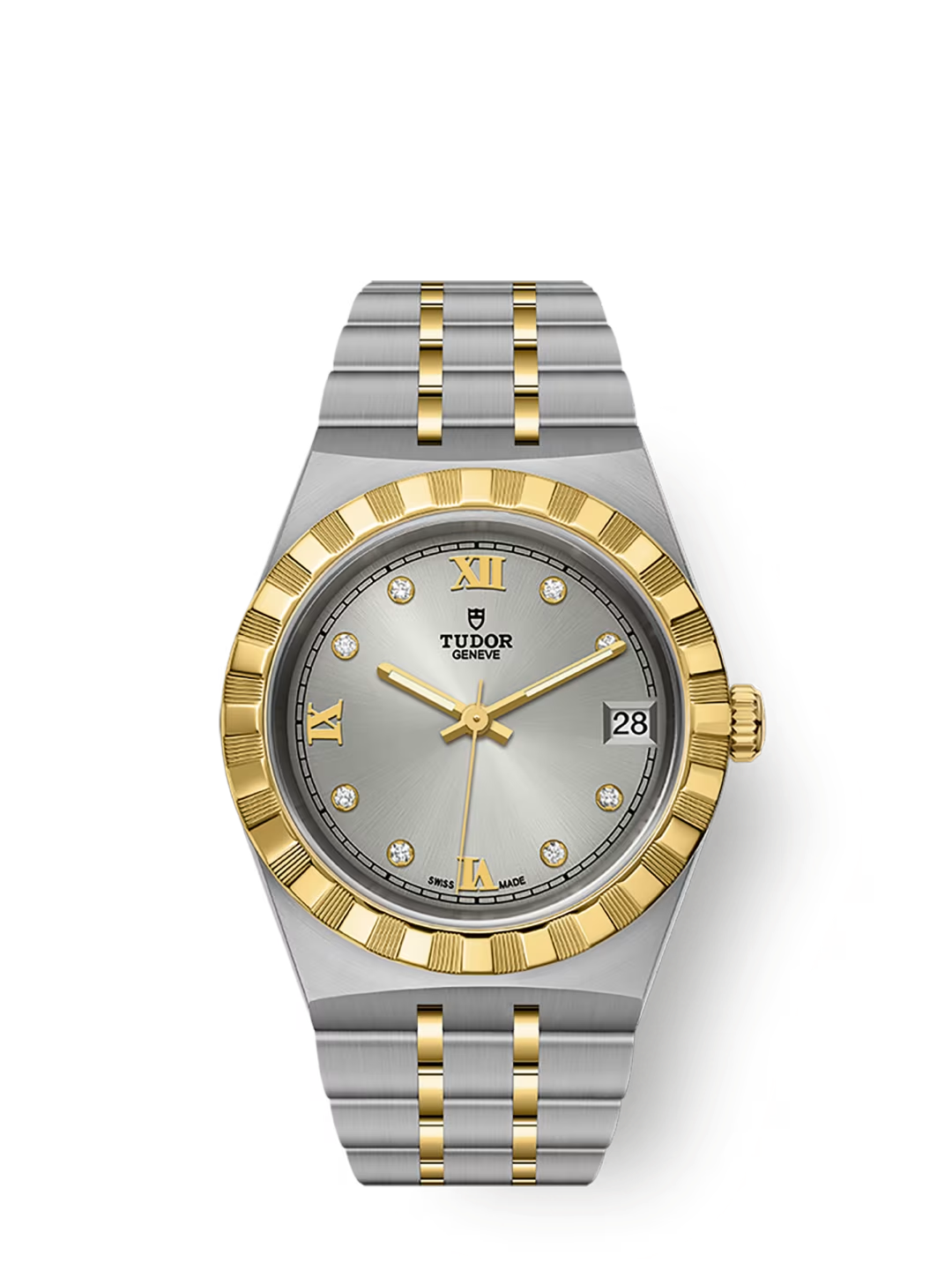 Tudor Royal - 38 MM - Steel & Yellow Gold - Silver Roman Diamond Dial - M28503-0002